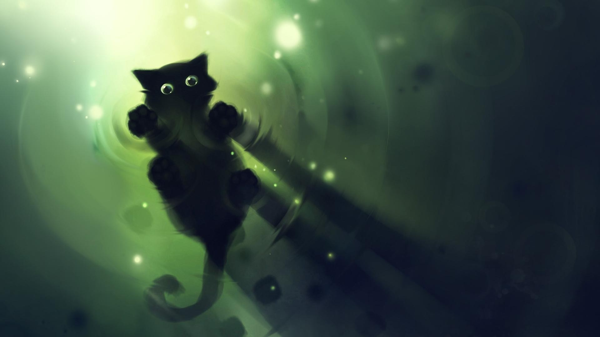 silhouette subacquea luce astratto