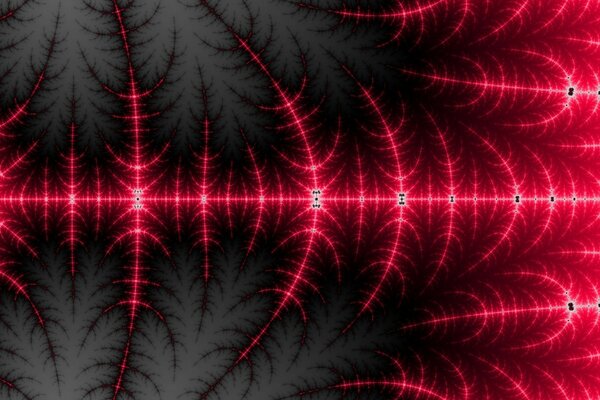 Modelli di fiocco di neve rosso su sfondo nero