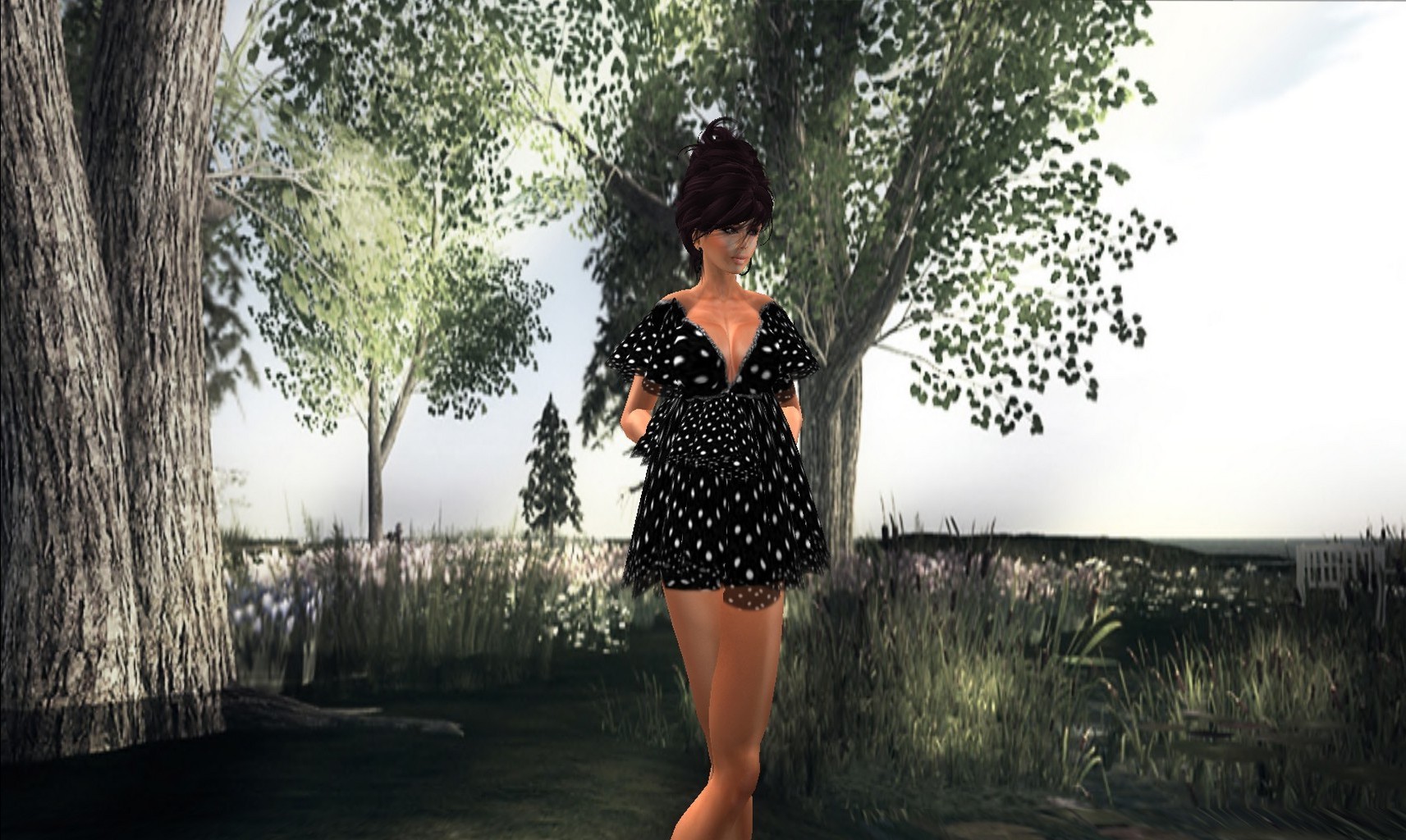 amore e romanticismo donna all aperto da solo natura ragazza adulto albero bella estate moda ritratto giovane