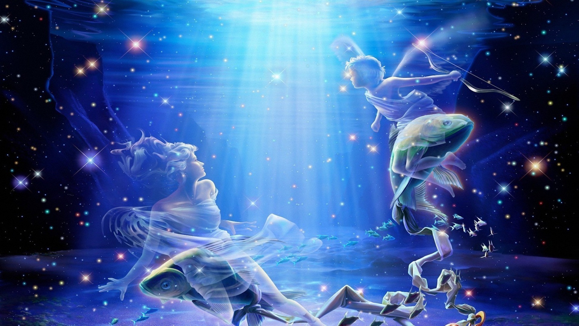 illustrazione scienza acquario astratto grafico nuoto subacqueo desktop movimento arte acqua fantasia design fantascienza luna luce magia futuristico profondo