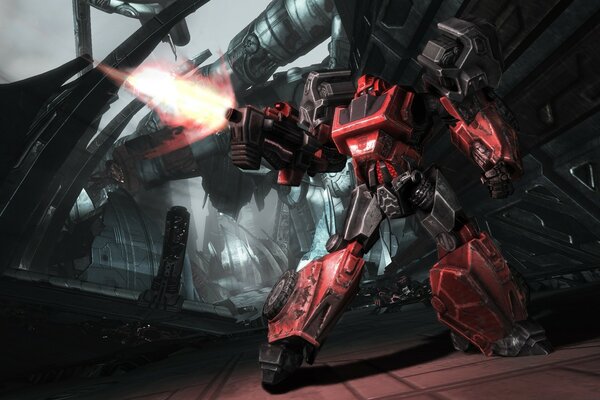 Trasformatore rosso, probabilmente Decepticon