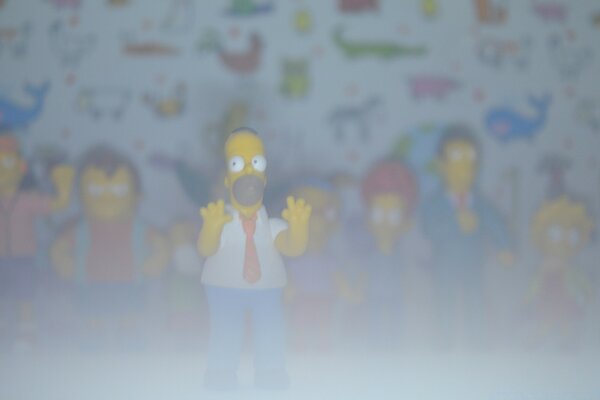 Cartone animato dei Simpson per un gruppo di adulti