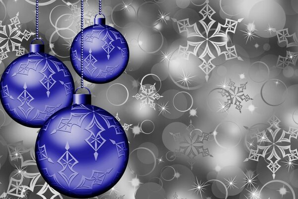 Sfondo grigio con palline luminose di Natale