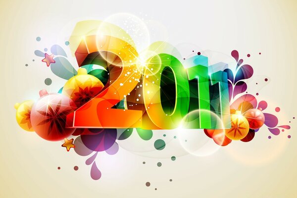 Cartolina con iscrizione multicolore 2011