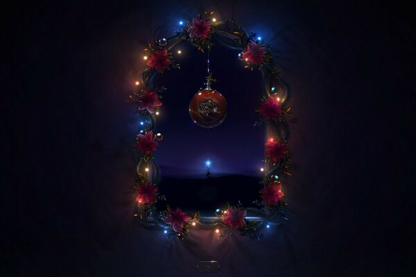 Decorazione natalizia-corona luminosa