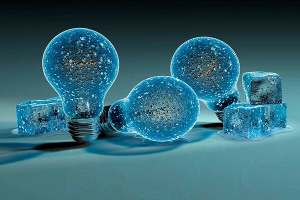Lampadine congelate e belle con aria all interno