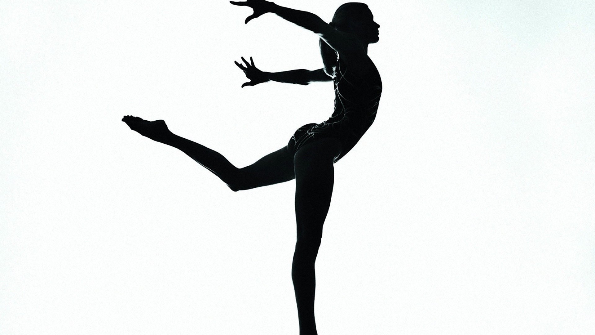 silhouette danza balletto donna posizione ballerino equilibrio ombra ballerina ballerina ginnastica azione uno arte movimento illuminato esercizio punta di piedi