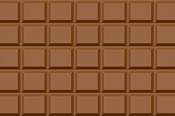 Tavoletta di cioccolato marrone rettangolare