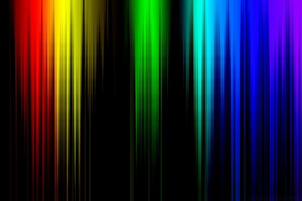 Soluzione di design per la carta da parati sotto forma di un arcobaleno che scorre