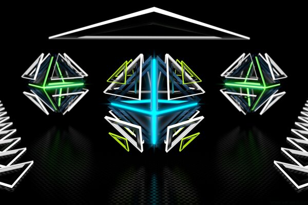 Grafica di triangoli multicolori