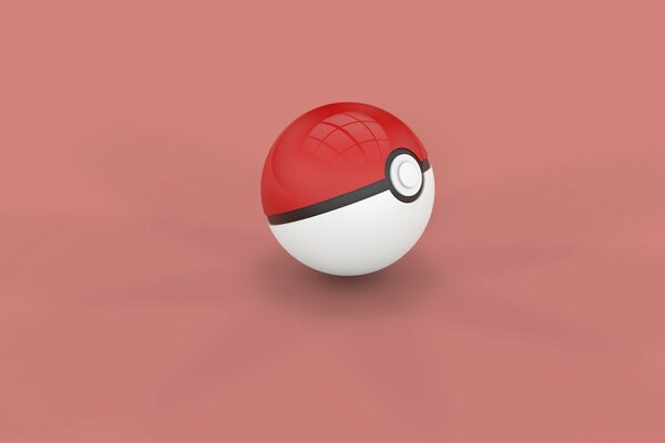 Palla Pokemon su sfondo rosso