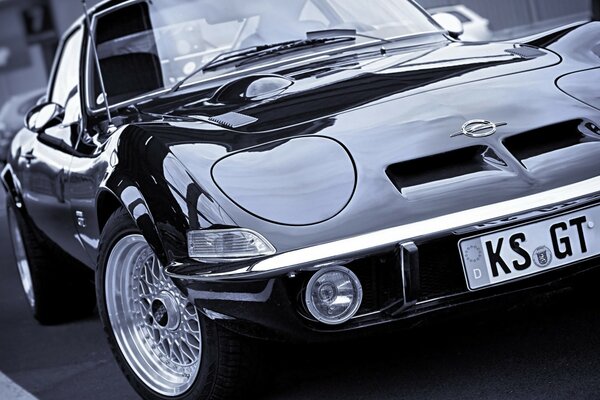 Opel nera simile a un predatore