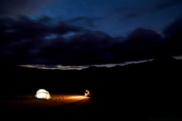 Serata nel deserto in vacanza