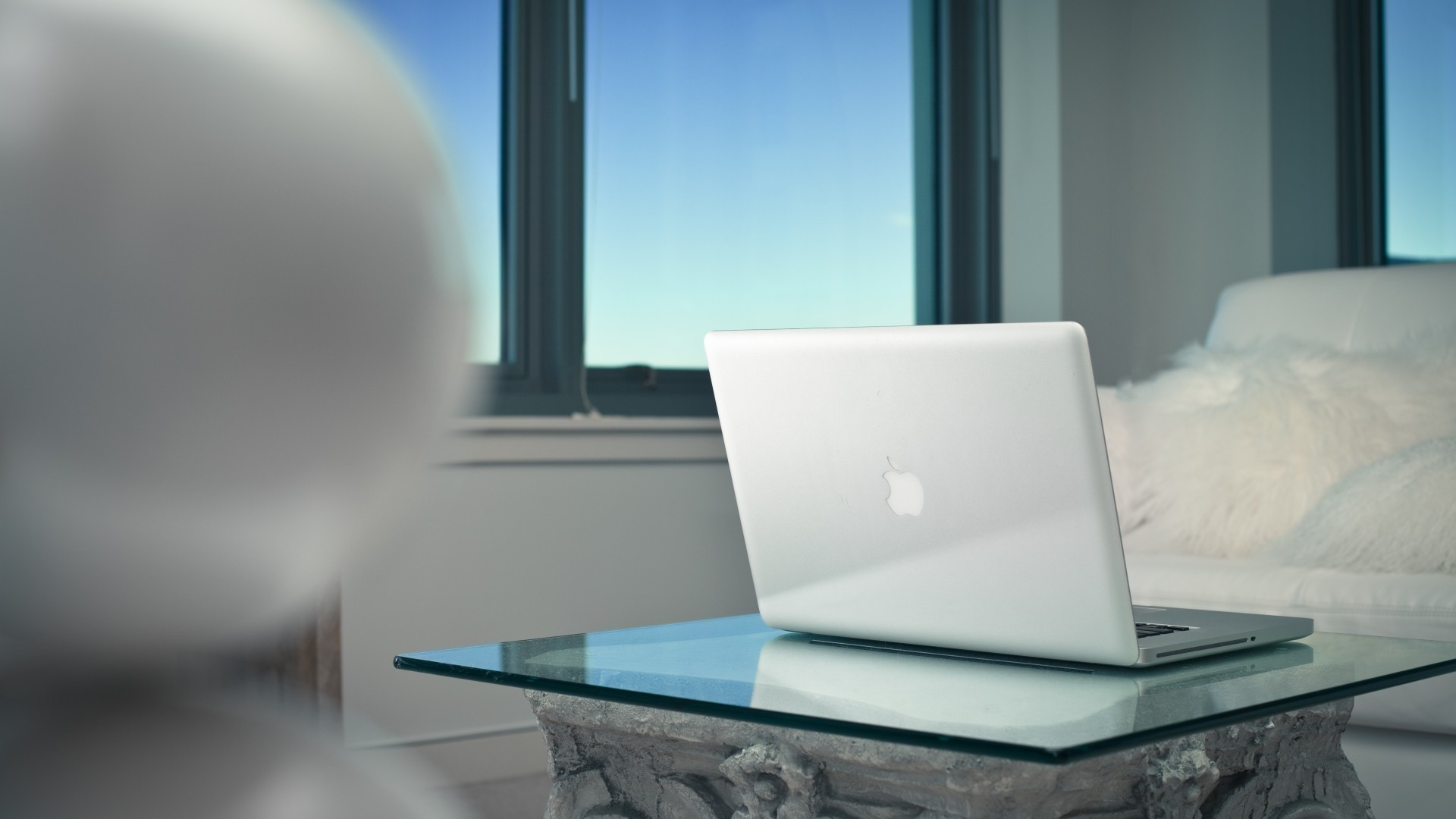 personal computer finestre interni mobili camera moderno affari ufficio posto