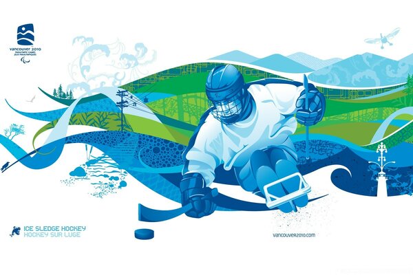 Illustrazione con uomo sportivo sul desktop