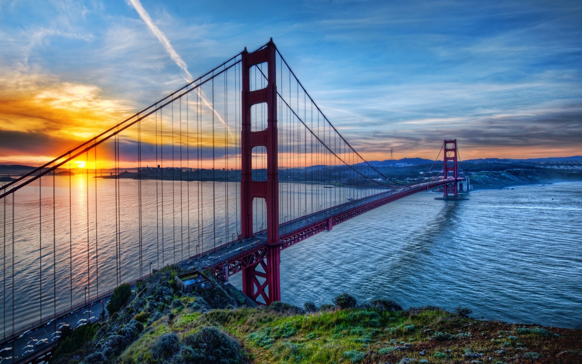 america acqua ponte tramonto ponte sospeso sospensione viaggi cielo crepuscolo fiume mare sera alba riflessione oceano baia architettura all aperto sistema di trasporto