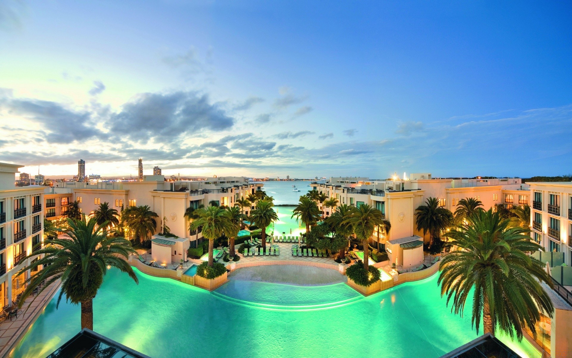 australia e oceania resort hotel viaggi palma vacanza lusso tropicale piscina spiaggia piscina mare acqua albero turismo villa estate vacanze oceano isola